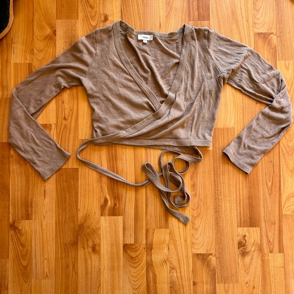OZMA Tops - Ozma wrap top, S, tea